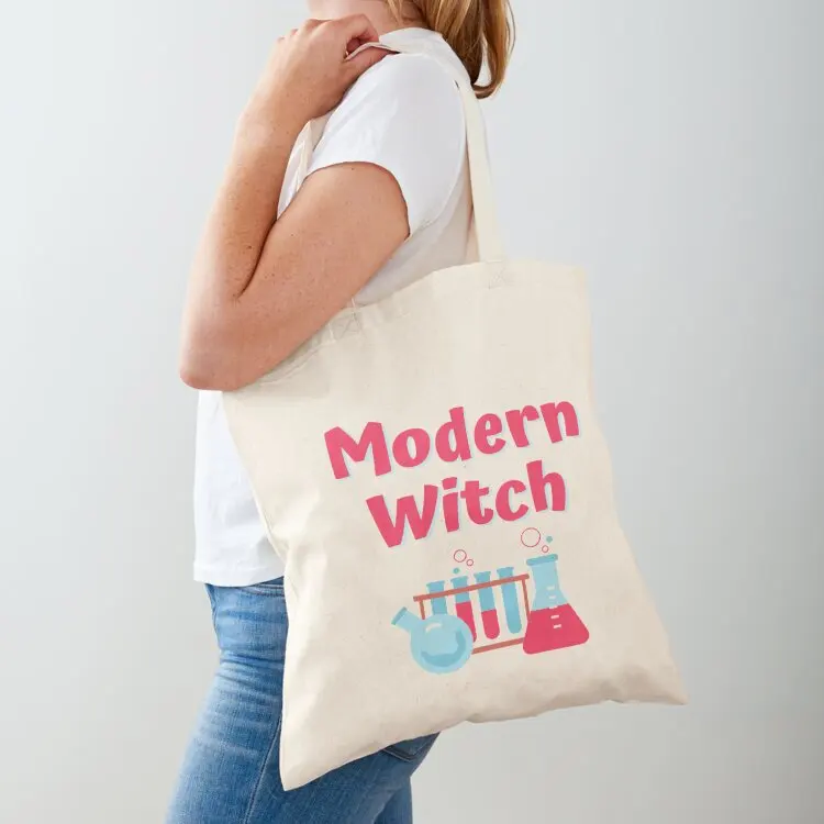 Modern witch - chemistry joke Tote Bag tote bag men's reusable grocery bags shopper bag women canvas eco folding