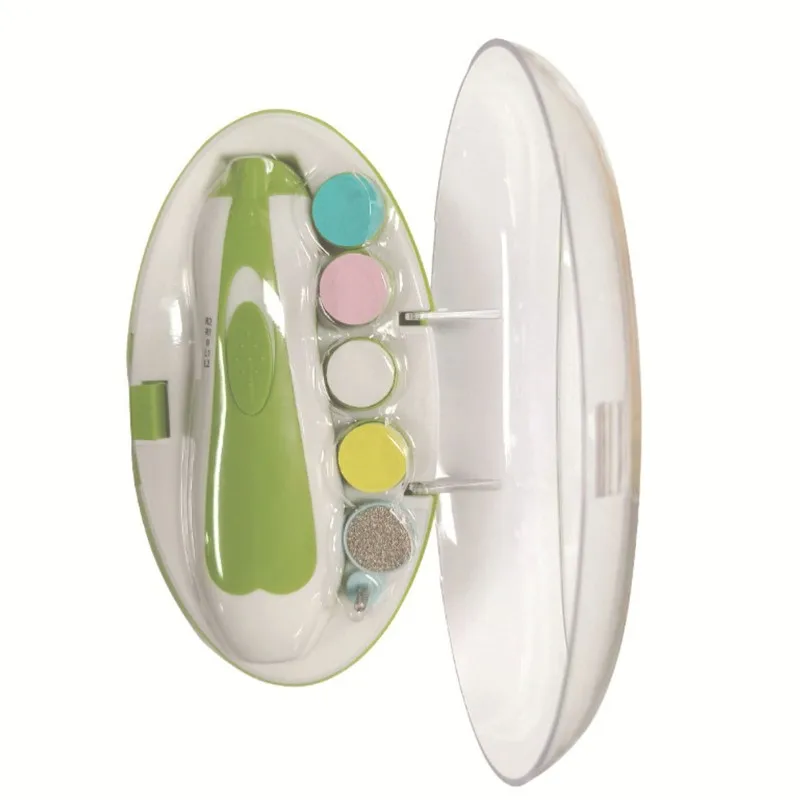 【ABODE】ماكينة تشذيب أظافر الأطفال الكهربائية 6 في 1، ماكينة قص أظافر الأطفال، مجموعة أدوات العناية بالرضع، مجموعة مانيكير للأطفال الصغار أو البالغين