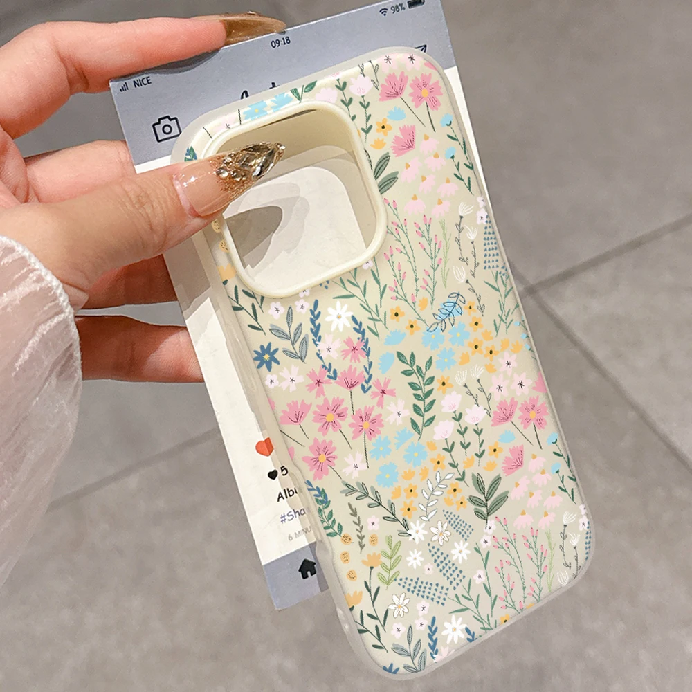 2 in 1 Delicate High-bamboo Floral Pattern Case For Samsung Galaxy S23 Ultra A05 A05S A24 A04E A34 A14 A04 S26 S22 Ultra Cover