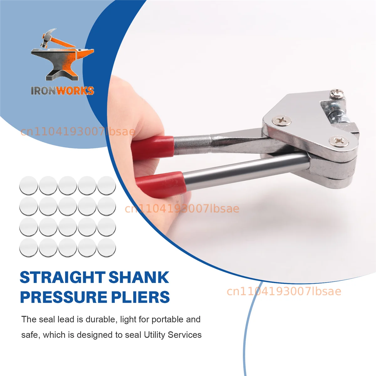 Plier 10x5Mm Sealed Beans Sealing Wire Lead Seal Sealing Pliers Calipers For Seal Water Meter Anti-Theft Sealing