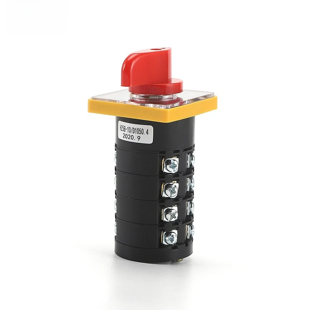HZ5B-10A 4Pole 10A Electrical Changeover Switch 1-0-2 Position for AC380V Industrial Equipment and Motor Circuits