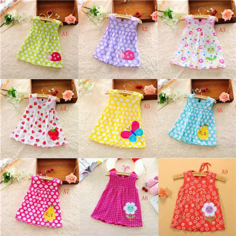 /GJ/Newborn Baby Cotton Dress Regular Sleeveless A-Line Girl Dresses 0-24 Months