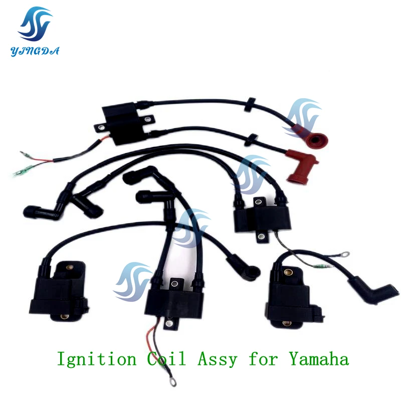 Boat Motor Ignition Coil Assy For Yamaha Outboard 2 Stroke 2HP 3HP 4HP 5HP 9.9HP 13.5HP 15HP 20HP 25HP 30HP 40HP 50HP 60HP 85HP