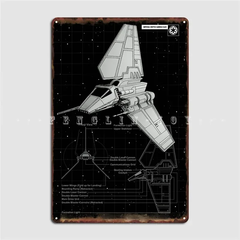 Shuttle Lambda Metal Sign Club Party Club Bar Printing Wall Decor Tin Sign Poster