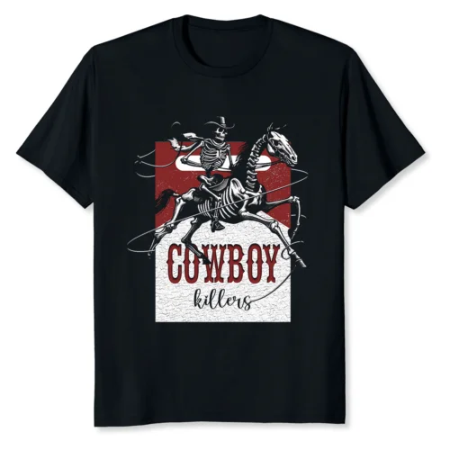 

NEW LIMITED Cowboy Killers Cowboy Skeleton Dance Horse T-Shirt