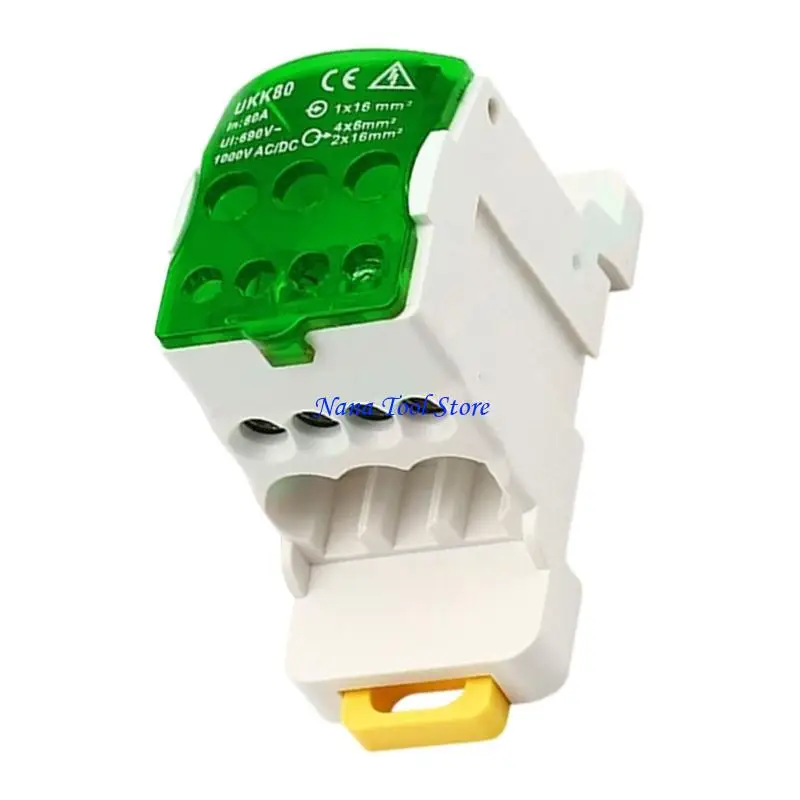 31GJ DIN Mount Junction Box Terminals Block Brass Contacts Plastic Housing Industrial Electrical Distribution Solution