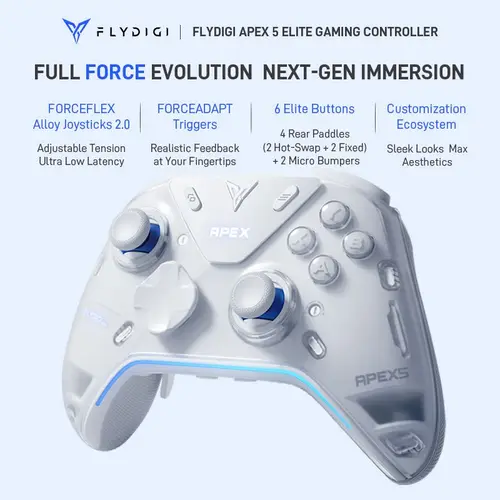 Imagen 2 del producto Flydigi apex 5 controlador gamepad inalámbrico gamepad para pc/Switch/teléfono/TV/tableta, base de carga con pantalla RGB fresca