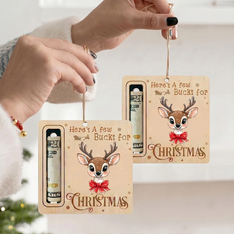 1/2/3Pcs Christmas Wooden Cartoon Country Wood Chips New Year Home Decoration Christmas Tree Hanging Gifts
