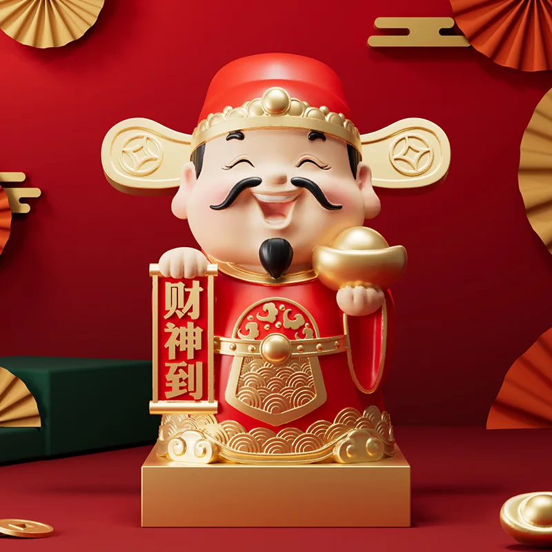 DSA God of Wealth Ornament for a high-end feel, living room, office, wealth-attracting shop, opening gift decoration