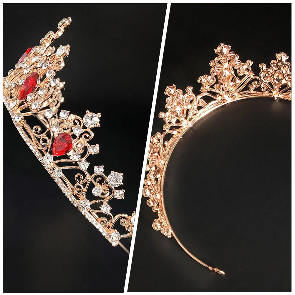 

Rhinestone Crown Headpiece Wedding Party Bride Accessories Decorative Zinc Alloy Water Diamond Beautiful Elegance Long Service