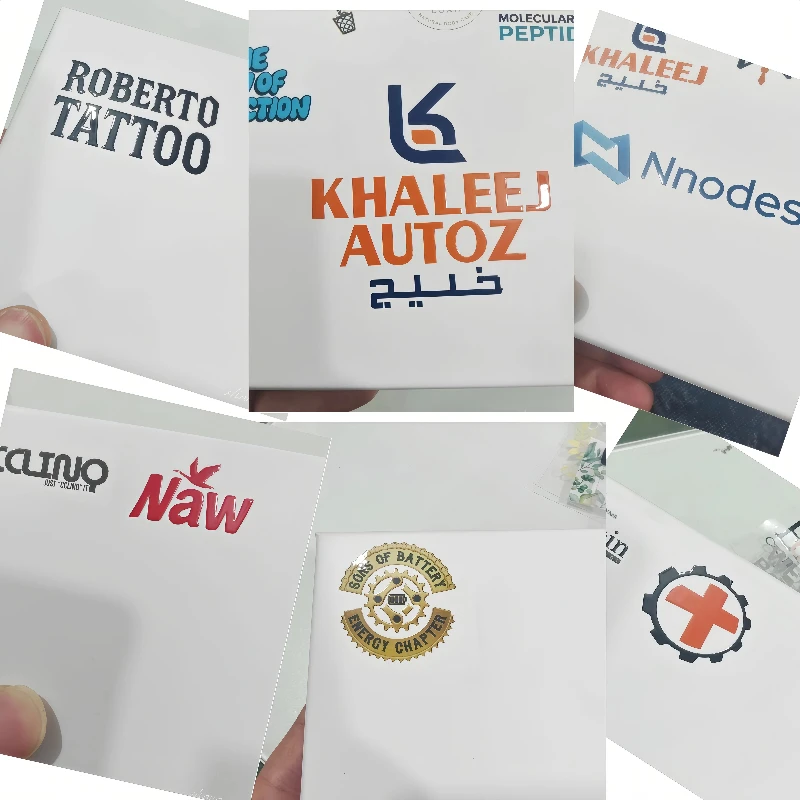 100 Stück Individuelle Aufkleber Logo Metall Gold Silber 3D Personalisierte Transferaufkleber Hochzeitsetikett Maßgefertigte UV-Firmenmarken-Aufkleber – Detail 11