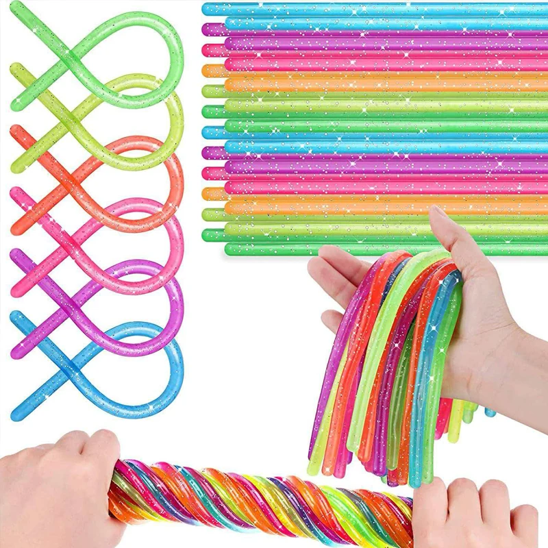 5PCS Big Size Sensory Toys for Kids Fidget Stretchy Strings Anxiety Calming Stress Relief Gifts Party Favors Socking Stuffers