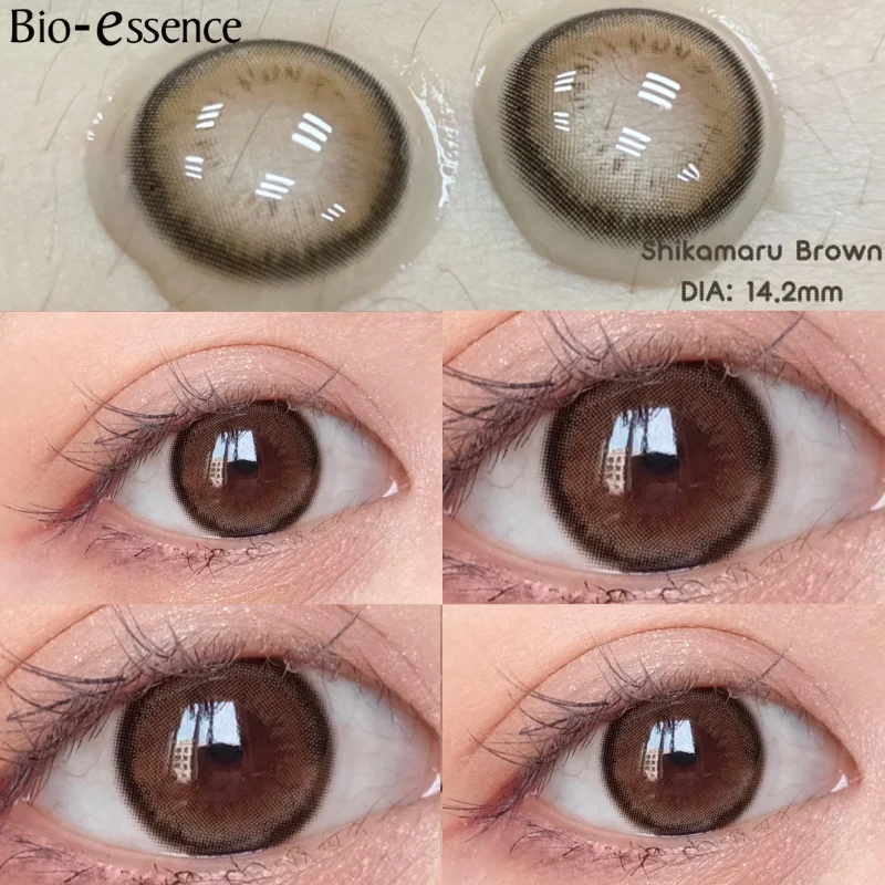 Bio-essence Colorcon Korean Lenses Colored Contact Lenses with Degree Myopia Lenses Brown Lenses Natural Eye Lenses Gray Lense