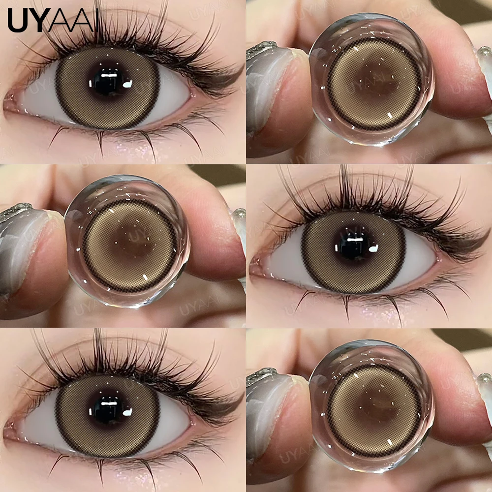 UYAAI NEUE Kontaktlinsen Beauty Blaue Augen Farblinsen Große Augen Natürliche Braune Linsen Kosmetik Graue Augenlinsen Make-up Grüne Schönheit – Detail 29