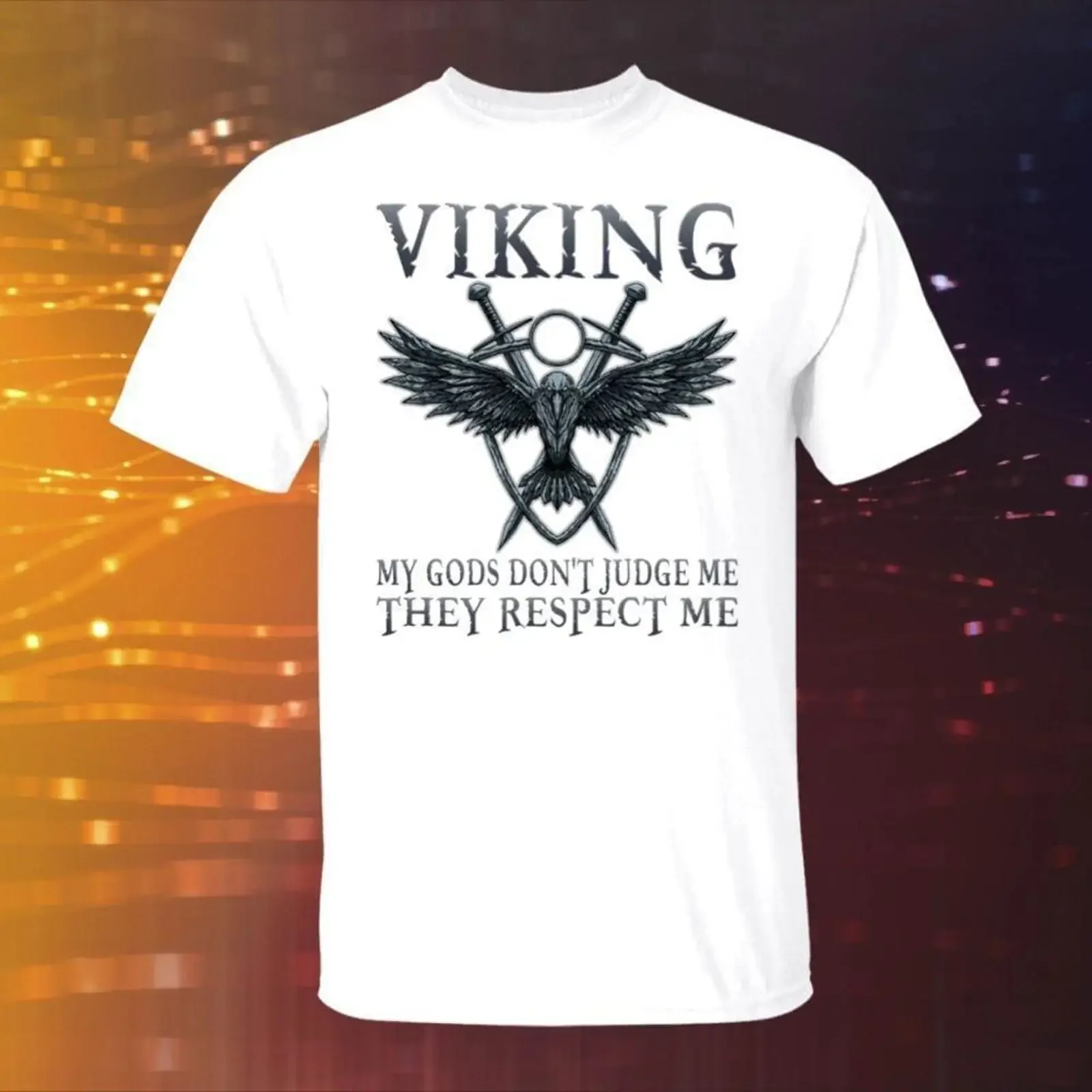 My Gods Don't Judge Me White T Shirt Viking Norse Spirit vintage Washed graphic Top For Everyday Wear Stylish Slightly Soft