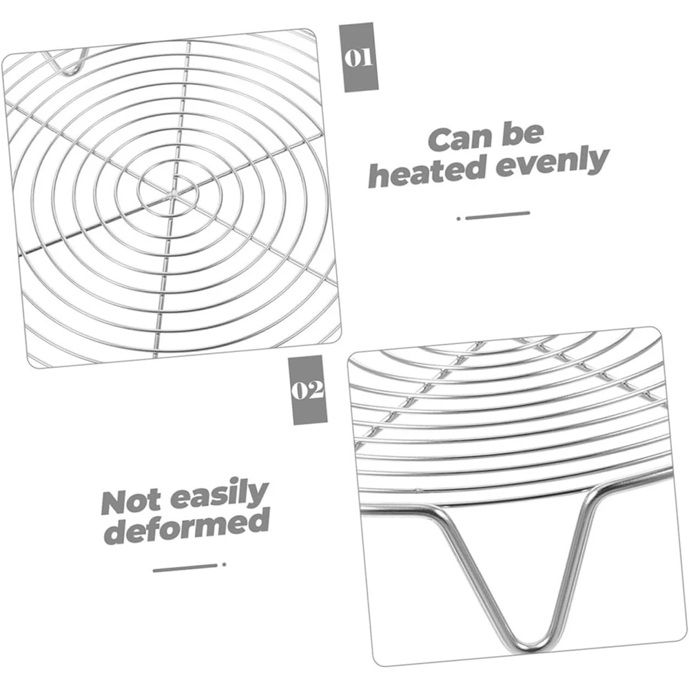304 Stainless Steel Steamer, Rack Elevated Cooking Trivet Multi-Functional 304 Steel Stand for Pressure Cooker Air Fryer Kitchen