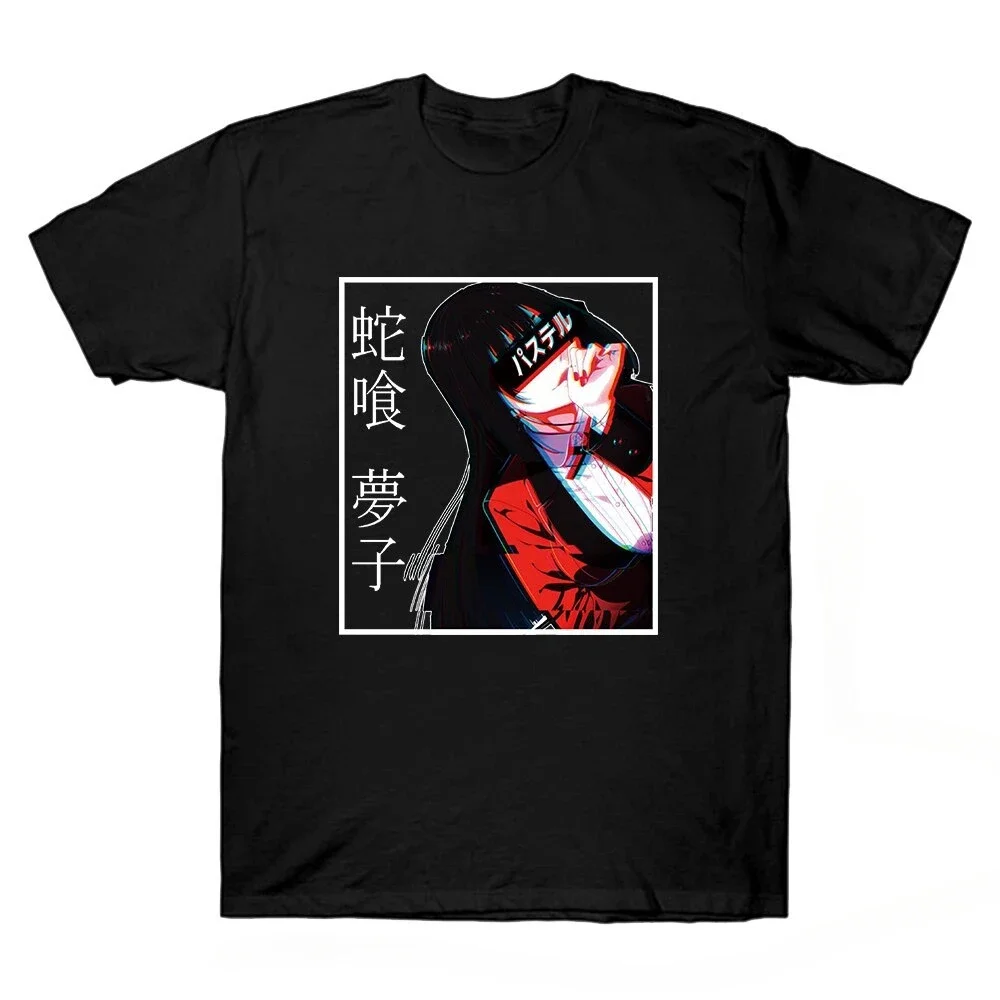 fashion heavyweight Anime Jabami Yumeko Shirt Japanese Harajuku Tops Loose Casual Summer Kakegurui Kawaii Short Sleeved T-Shirt