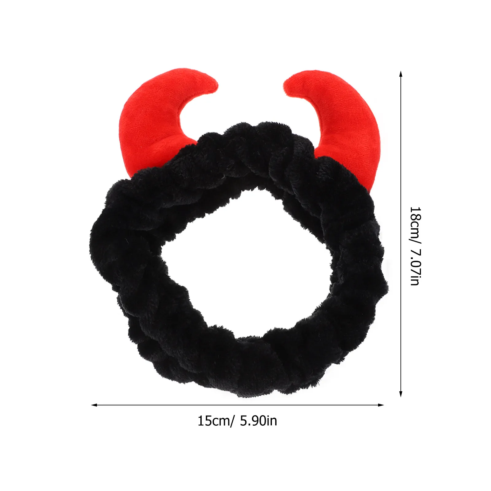 2Pcs Premium Elastic Horn Headbands for Women Makeup Headband Skincare Face Cleansing Spa Shower Mask