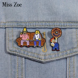 Anime Characters Enamel Pins Custom Cartoon Movie Peripherals Brooches Lapel Badges Funny Jewelry Gift for Kids Friends