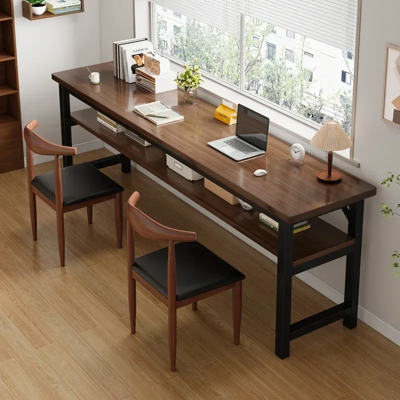 Desk Student Study Modern Double Home Table Rental Room Simple Computer Table Narrow Wall Long Table