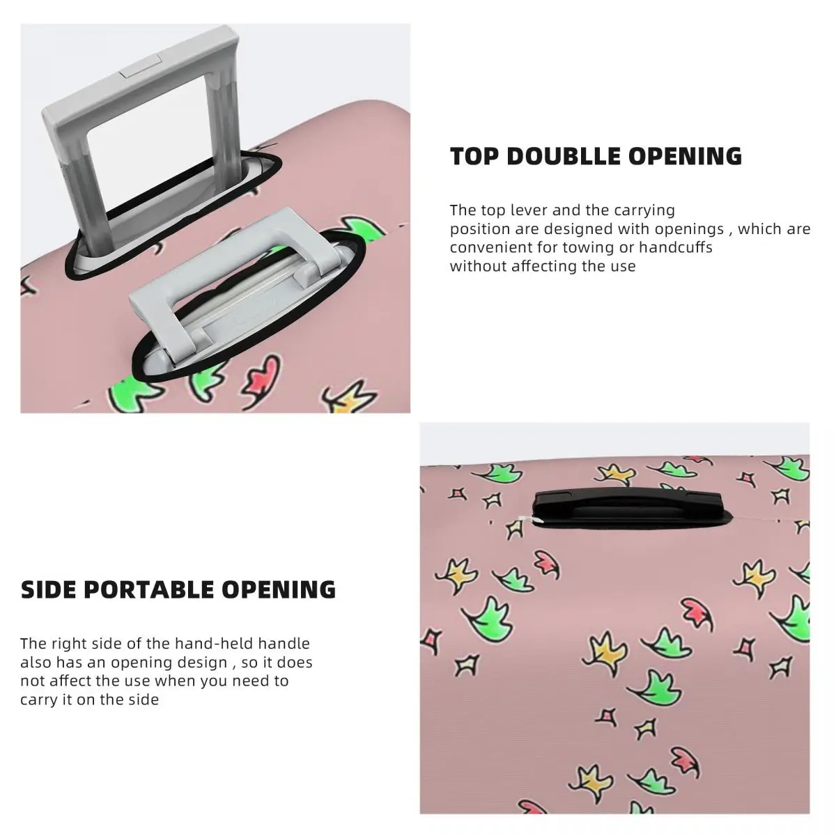 Heartstopper - Seni Daun yang Indah! Penutup Koper Pelindung Penutup Pelindung Bagasi Perjalanan Elastis untuk 18-32 Inci