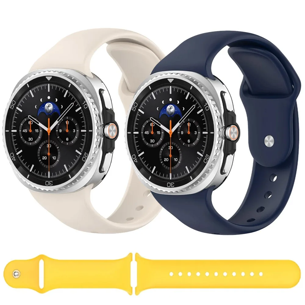 Sport-Silikonarmband für Samsung Galaxy Watch 8 40 mm 44 mm, bequemes, atmungsaktives Armband für Galaxy Watch 8 Classic 46 mm Gürtel