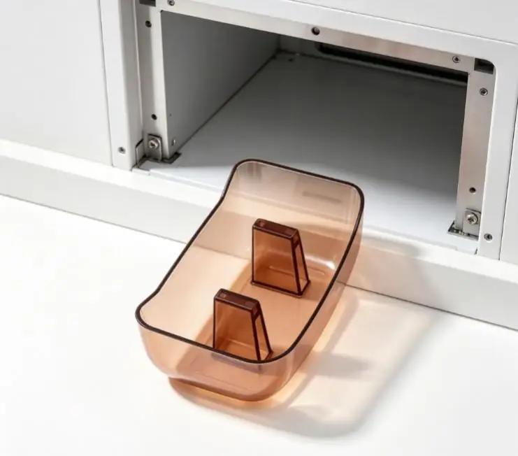 Plastic Oil Cup Replacement for Range Hood 115 mm x 87 mm Drip Bowl Designed for Standard Vent Hood Models and Daily Use