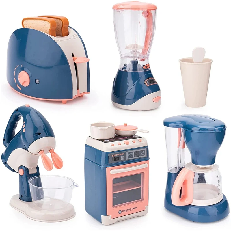 Jouets de maison de jeu pour enfants, appareils électroménagers de simulation, grille-pain de centre commercial Ju479, cafetière, jouets Montessori pour filles et garçons