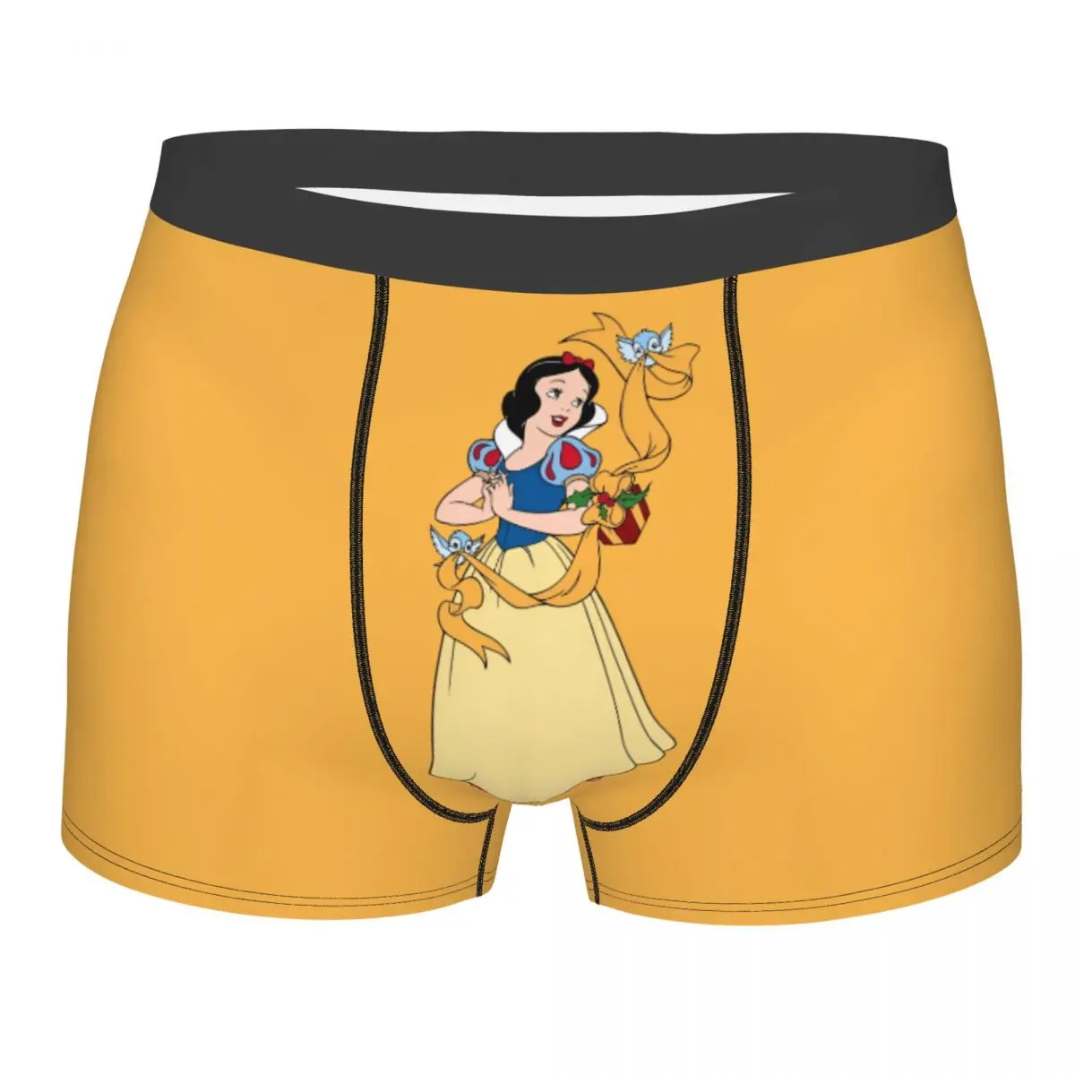 

Новинка на заказ, боксеры «Белоснежка и семь гномов», шорты, мужские трусы, дышащие трусы, нижнее белье