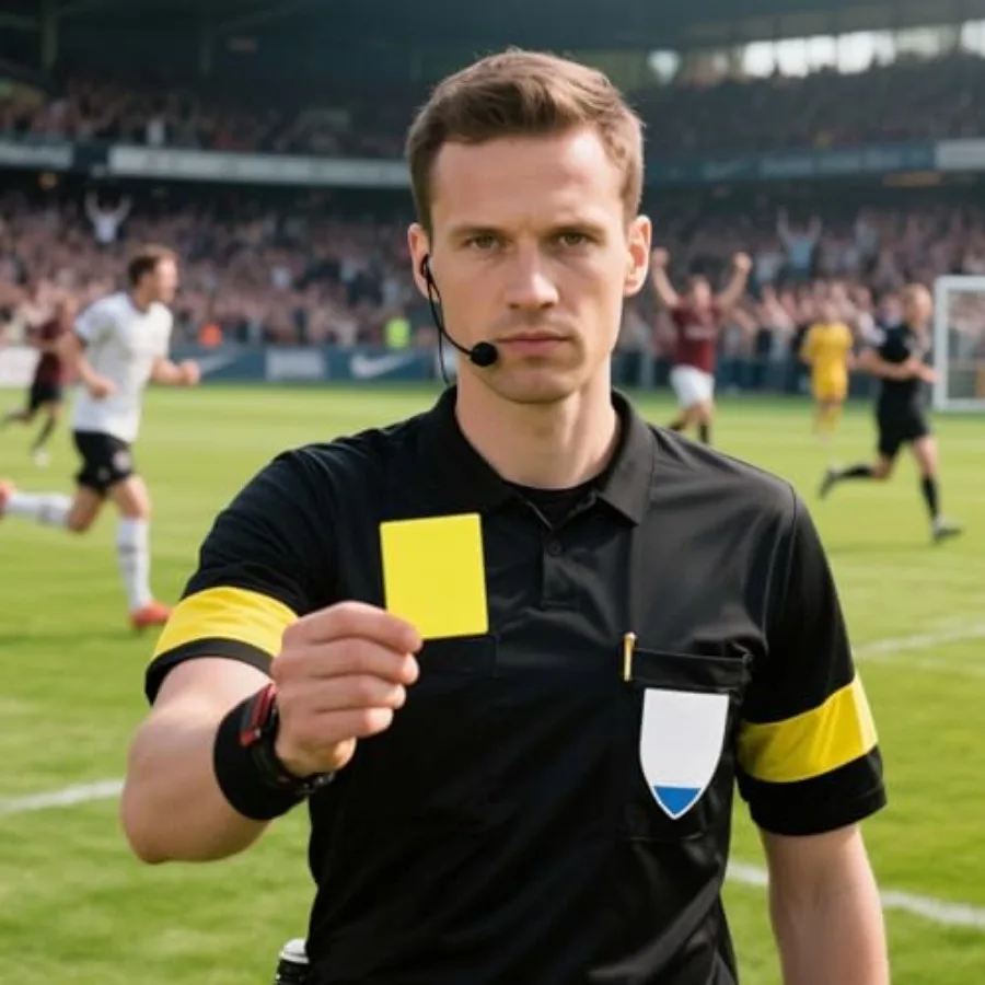 Perlengkapan Wasit Sepak Bola Set Kartu Kuning Merah Peluit Wasit Suara Keras dengan Tali Penggantung Kertas Catatan Pensil Kartu H