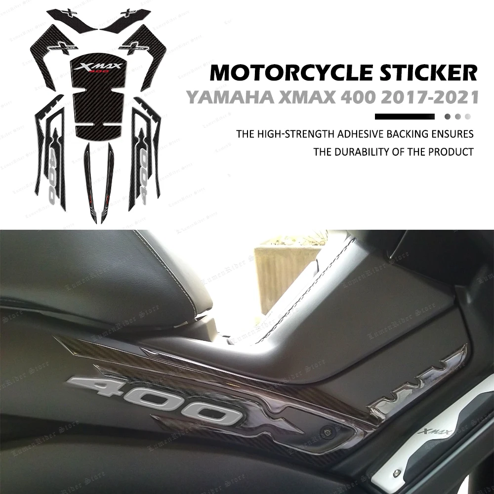 

YAMAHA XMAX 400 Motorcycle Accessories 3D Epoxy Resin Tank Pad Protection Sticker for YAMAHA X-MAX400 2017-2021