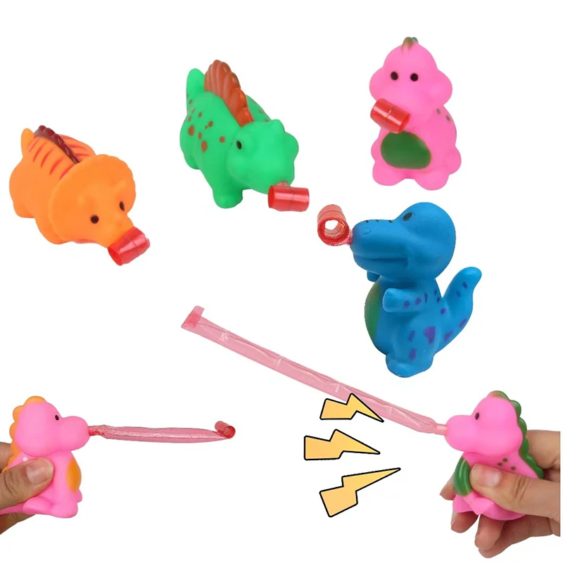 

Creative Dinosaur Stick Out Tongue Toy Funny Sounding Cute Animal Blow Squeeze Stress Relief Toys Children's Toys Birthday Gift