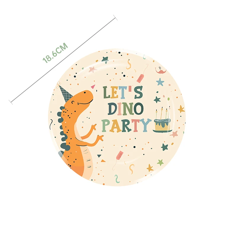 Cartoons Dinosaurier Geburtstag Party Supplies Einweg Party Teller Servietten Tischdecken Tassen Kinder Geburtstag Geschenke Baby Dusche – Detail 2
