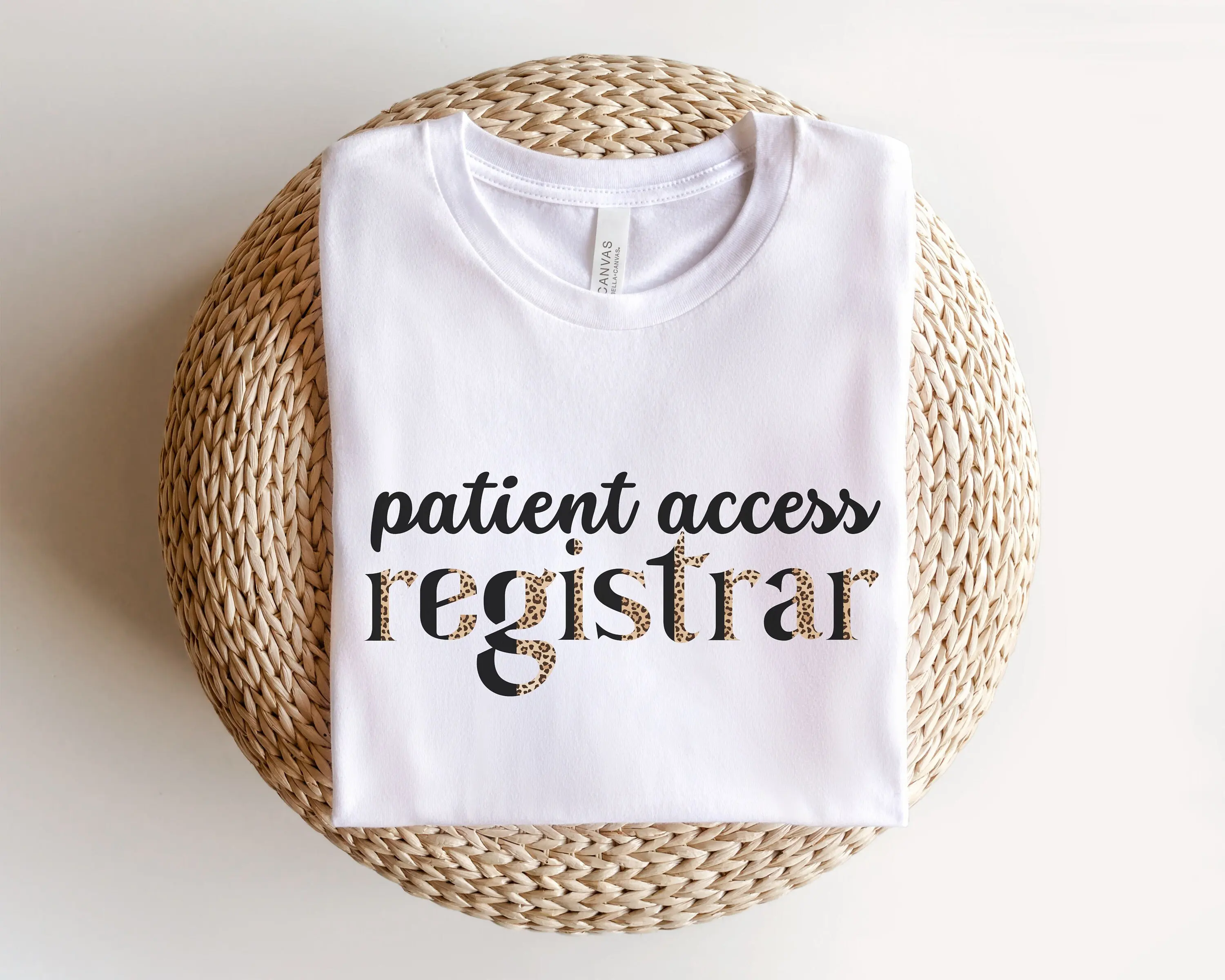 Patient Access Registrar T Shirt Cute Cheetah Print For Hospital Administrative Staff Squad