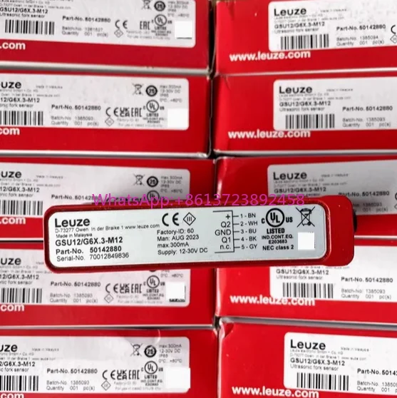 

Original Leuze Transparent label sensor GSU12/G6X.3-M12 IGSU14E/1WT.3-M12