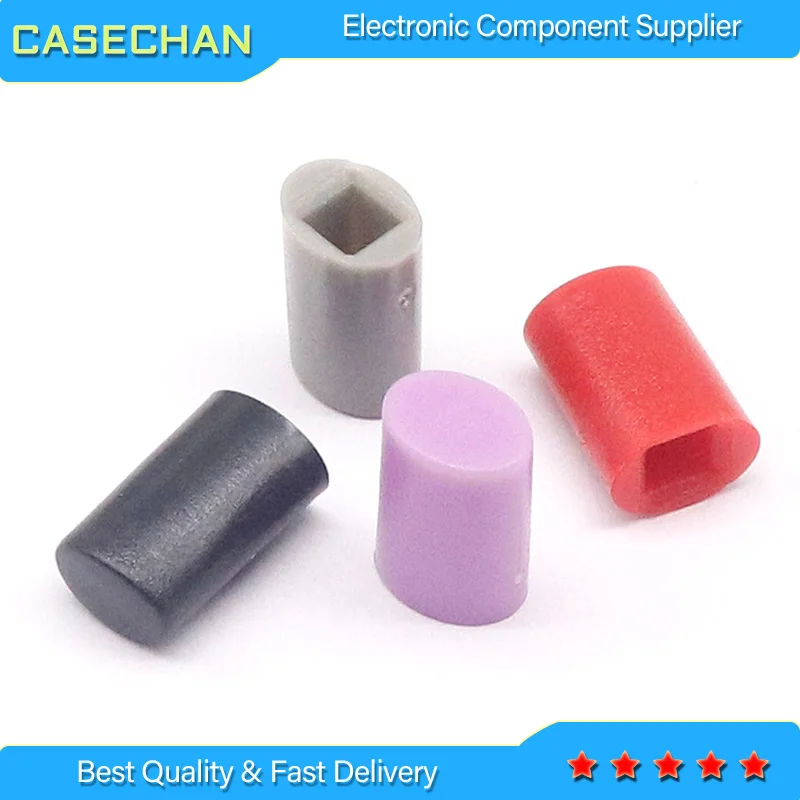 12pcs self-locking square hole pressing switch cap / power cap Cylindrical button cap / height 11mm width 7.5mm hole 3.2mm