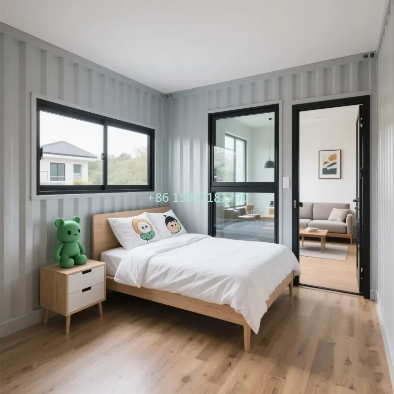 Prefabricated Container House 20ft Folding Container Houses Ready Living 2 Bedroom Portable Prefabricated Tiny Home Container