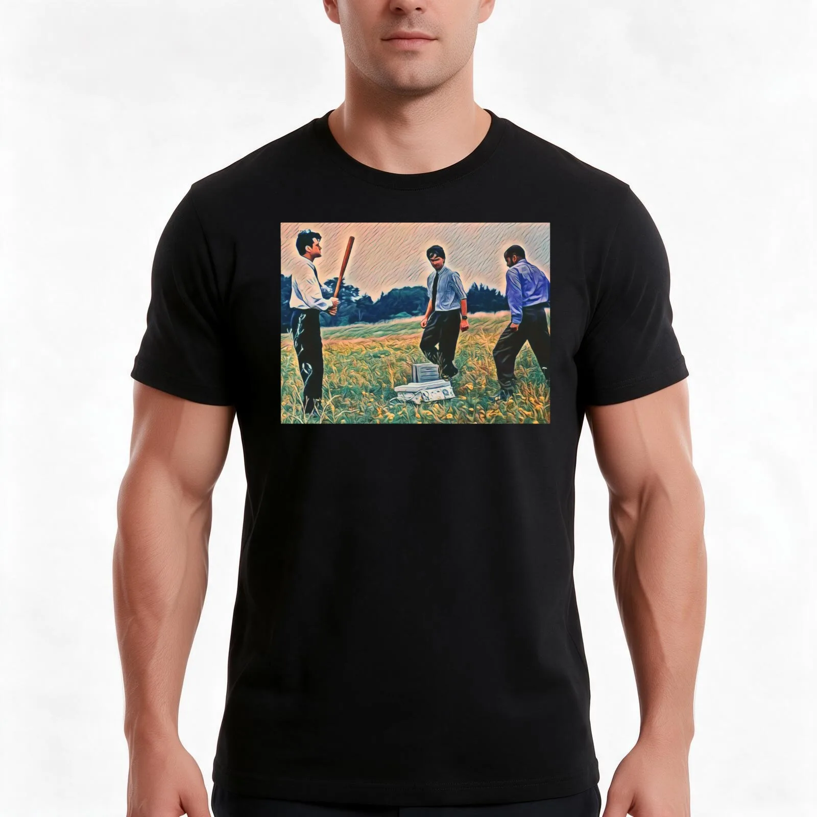 The Printer T-Shirt Summer Casual Cotton Tee Oversized Streetwear Tops Vintage Graphic Print Loose Fit Short Sleeve