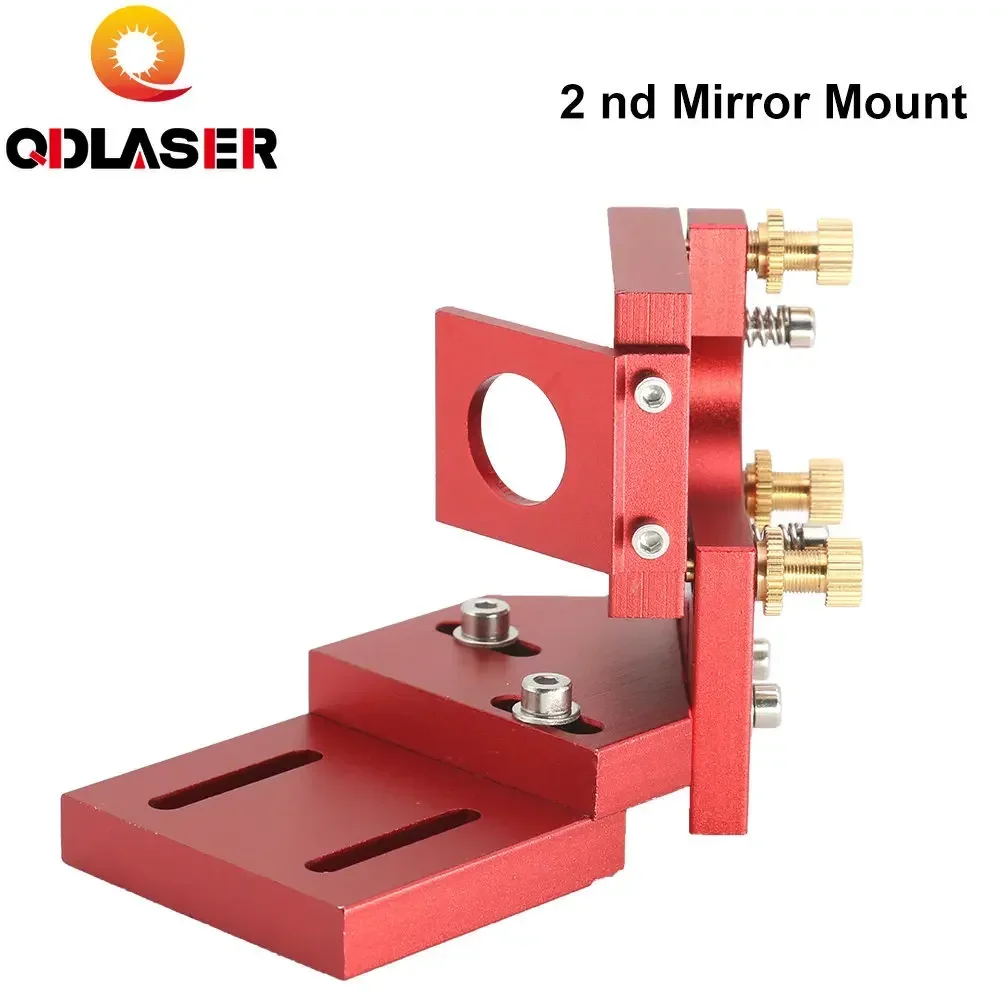 QDLASER CO2 Laser Second Red Mirror Mount, 25mm Integrative Reflective Mirror Bracket for Engraving Cutting Machine