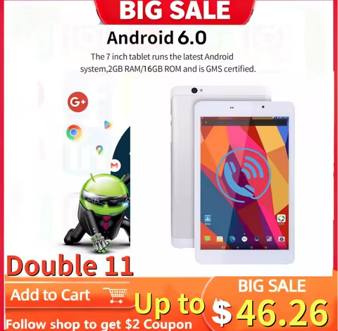 T8 3G 8 INCH Phone Call 2GB RAM 16GB ROM Android 6.0 Tablet PC MT8783- Octa-Core 1.4GHz 2 x&nbsp; SIM&nbsp;Card&nbsp;Slot 1920 x 1200 Pixels
