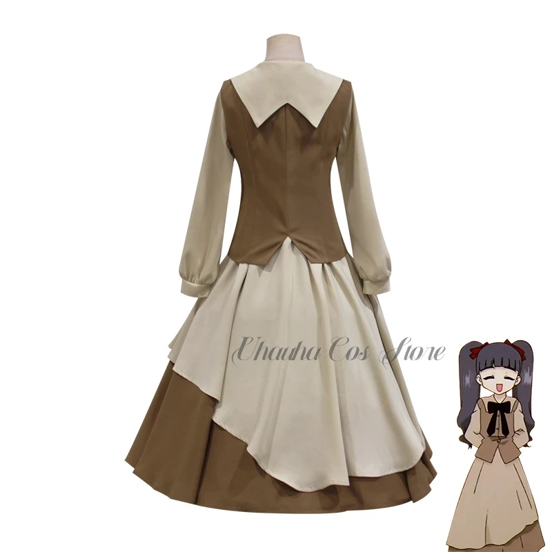 Anime Magic Card Captor Cardcaptor Sakura Tomoyo Daidoji Cosplay Costume Bow Coffee Color Dress Wig Accessory cosplay anime Suit