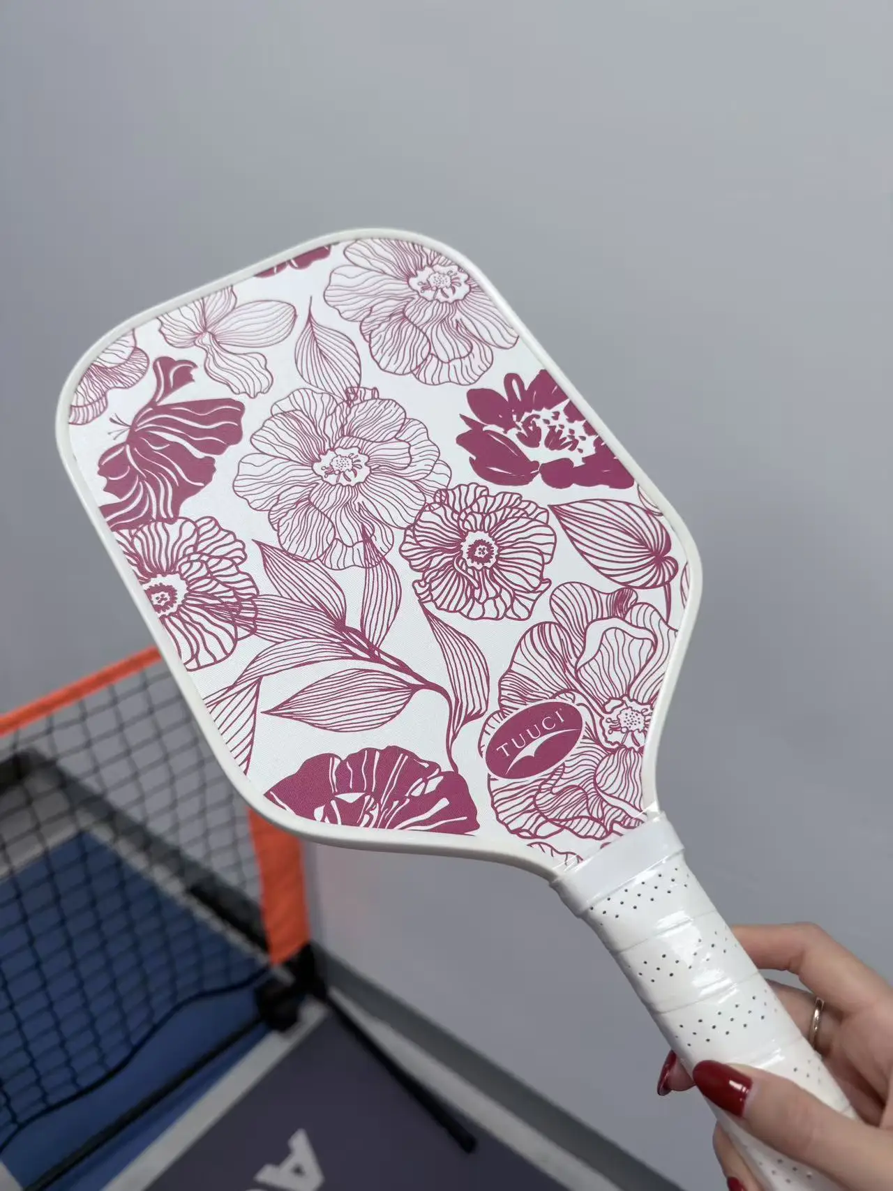 Double‑Sided Different Floral Pattern Pickleball Paddle Carbon Fiber Surface PP Honeycomb Core Lightweight Women Recreation Trai