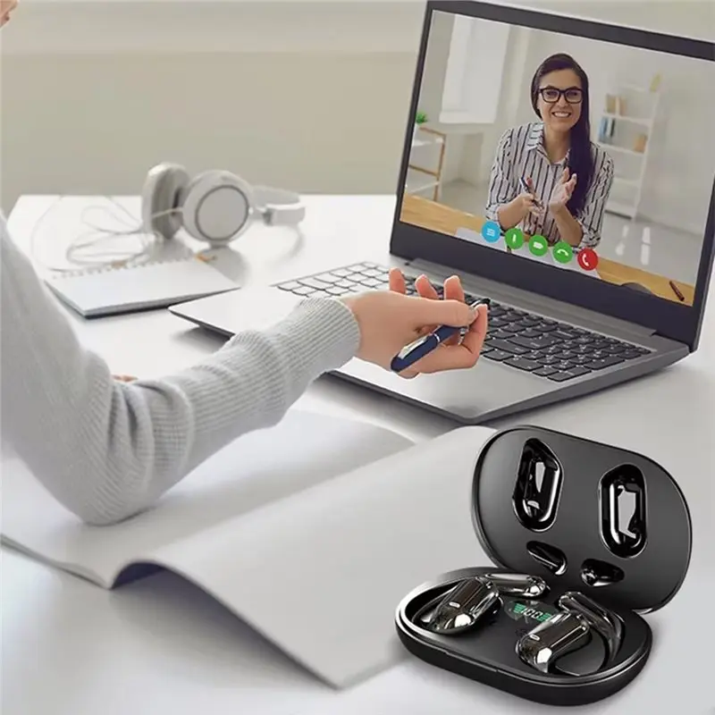 DTB7 Wireless Bluetooth 5.3 Headphones AI Translation Earbuds Smart Voice Real-Time Simultaneous Interpretation for Travel Khaki