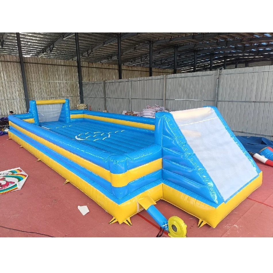 Inflatable Football Field 15*6*2.3m Multifunction Inflatable 3v3 Street Soccer Pitch Inflatable Football Game Course for Outdoor