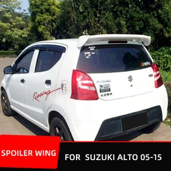 For Suzuki Alto 2005-2015 Rear Trunk Lid Boot Ducktail Lip Spoiler Wings ABS Black White Carbon Printing Exterior Accessories