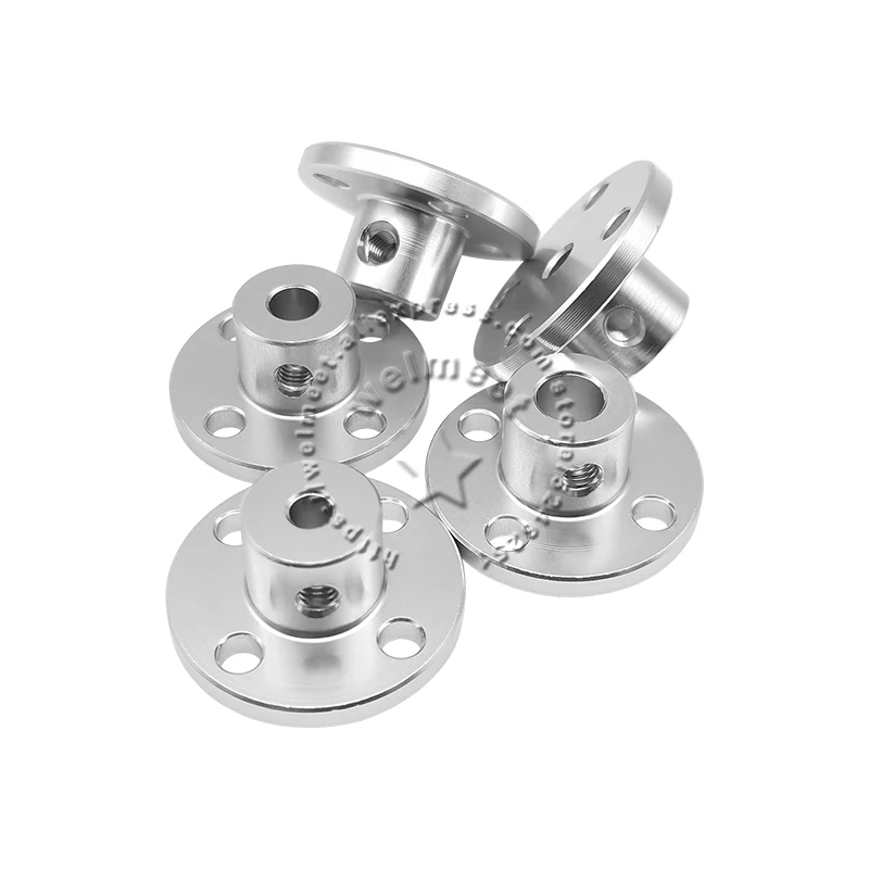 1Pcs 2/3/3.17/4/5/6/6.35/7/8/10/12/14/16mm Aluminum Alloy Rigid Flange Coupling Motor Guide Coupler Connected Shaft Support