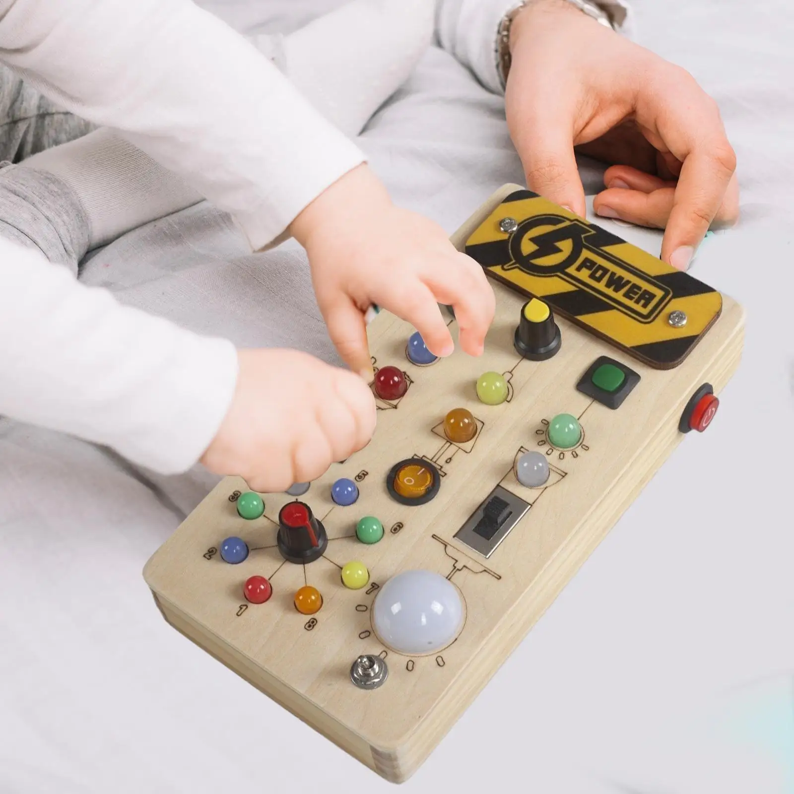 Beleuchten beschäftigt Board Travel Toy Entwicklungs spielzeug mit Switch Educational Circuit