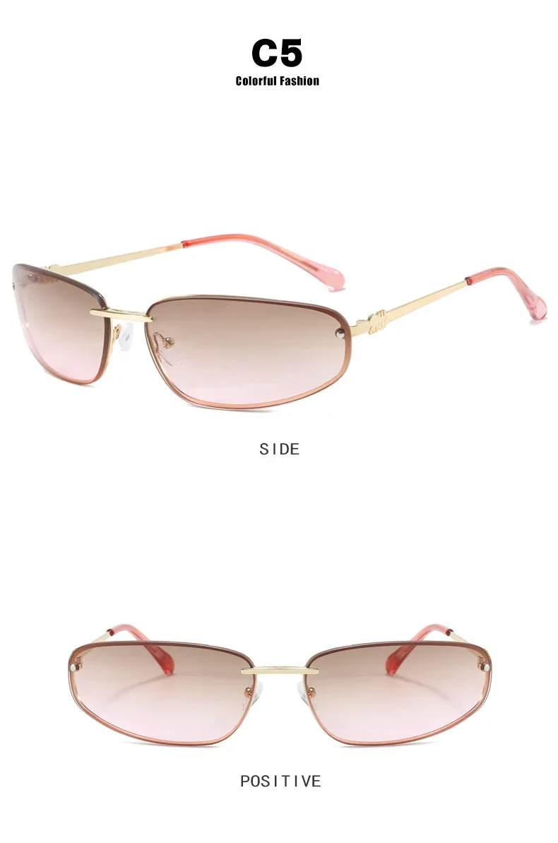 Neue helle farbige Sonnenbrille für Damen, silberne Sonnenbrille für frühes Frühjahr für würzige Mädchen, Quecksilber-Linsenmode – Detail 8