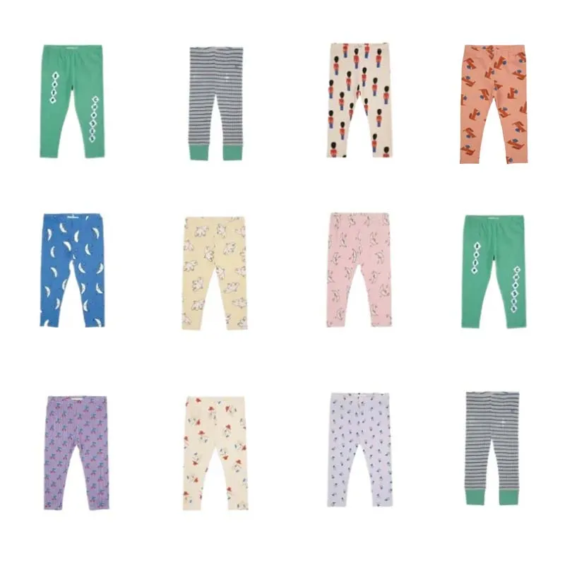 Pre-sale (Ship in September) 2024 BC Autumn Girls Pants Print Casual Cotton Pants Baby Boy Winter Leggings Toddler Girl Clothes