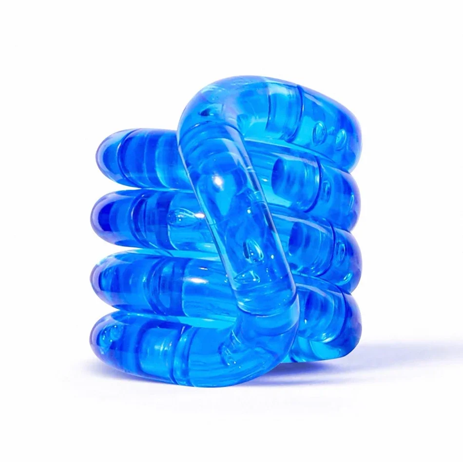Thermochromic Gradient Jelly Twist Coil, Stress Anxiety Relief Spinning Fidget Ring Toy for Adults
